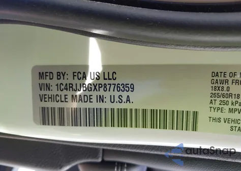 2023 Jeep Grand Cherokee L Limited 4X2 from USA, damaged, VIN 1C4RJJBGXP8776359